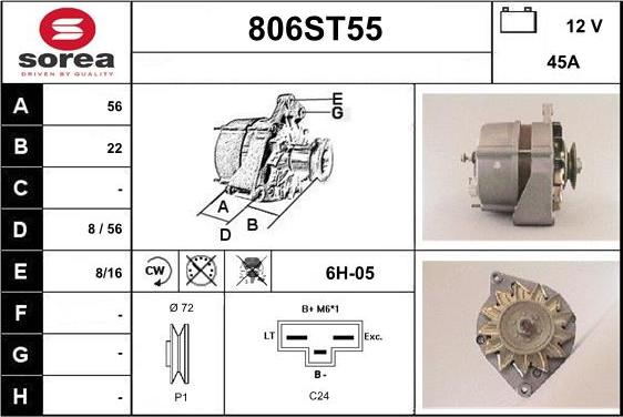 STARTCAR 806ST55 - Alternateur cwaw.fr