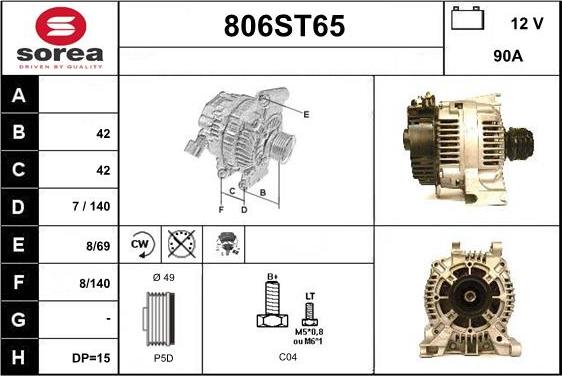 STARTCAR 806ST65 - Alternateur cwaw.fr