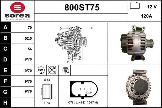 STARTCAR 800ST75 - Alternateur cwaw.fr