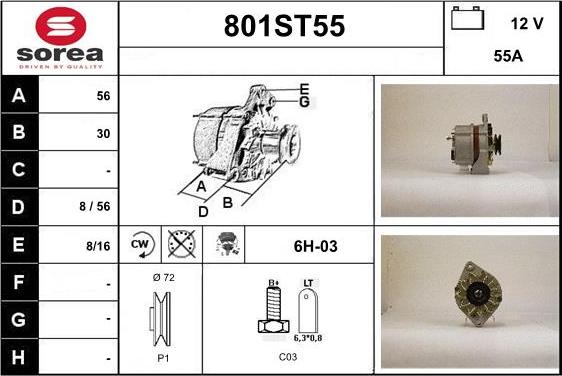 STARTCAR 801ST55 - Alternateur cwaw.fr