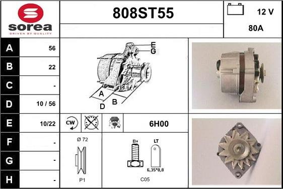 STARTCAR 808ST55 - Alternateur cwaw.fr