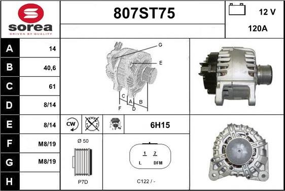 STARTCAR 807ST75 - Alternateur cwaw.fr