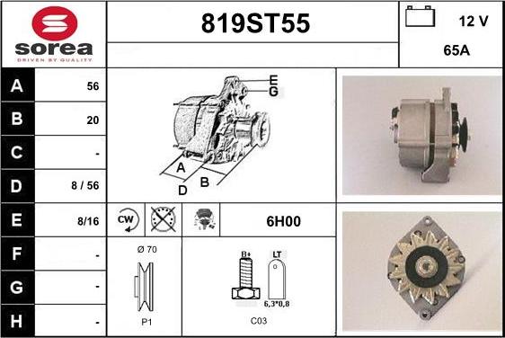 STARTCAR 819ST55 - Alternateur cwaw.fr