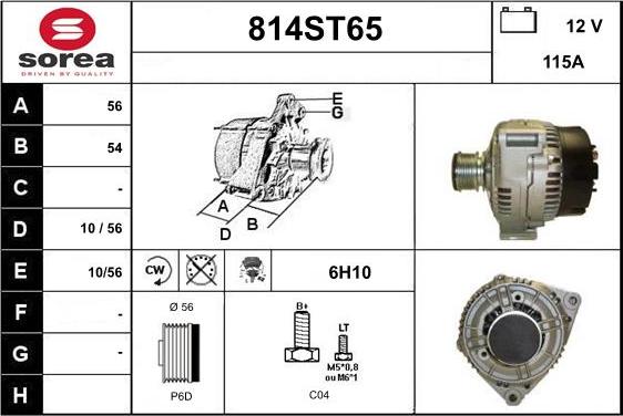 STARTCAR 814ST65 - Alternateur cwaw.fr