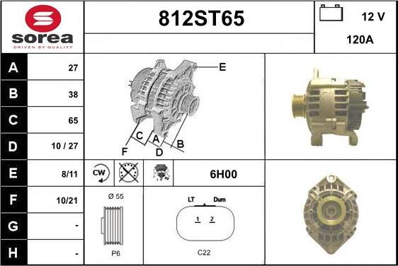 STARTCAR 812ST65 - Alternateur cwaw.fr