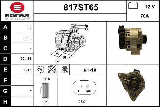 STARTCAR 817ST65 - Alternateur cwaw.fr