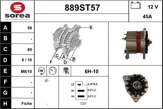 STARTCAR 889ST57 - Alternateur cwaw.fr