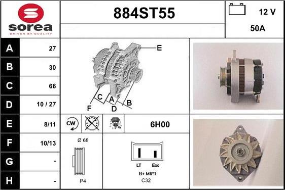 STARTCAR 884ST55 - Alternateur cwaw.fr