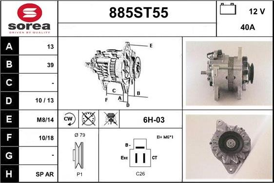 STARTCAR 885ST55 - Alternateur cwaw.fr