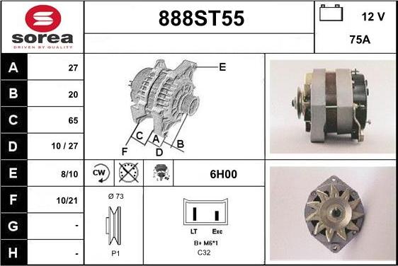 STARTCAR 888ST55 - Alternateur cwaw.fr