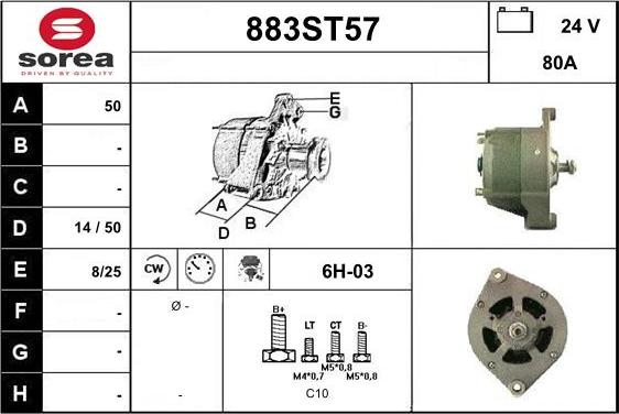 STARTCAR 883ST57 - Alternateur cwaw.fr