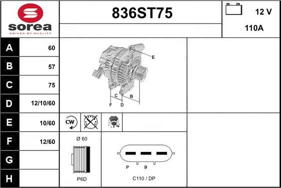 STARTCAR 836ST75 - Alternateur cwaw.fr