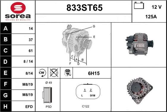 STARTCAR 833ST65 - Alternateur cwaw.fr