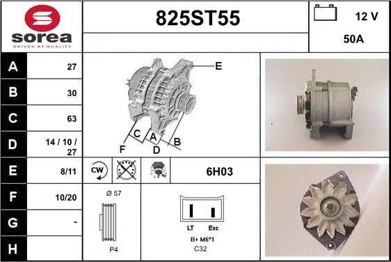 STARTCAR 825ST55 - Alternateur cwaw.fr