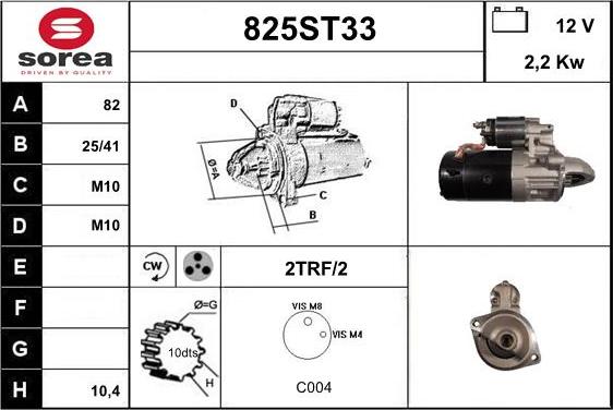 STARTCAR 825ST33 - Démarreur cwaw.fr