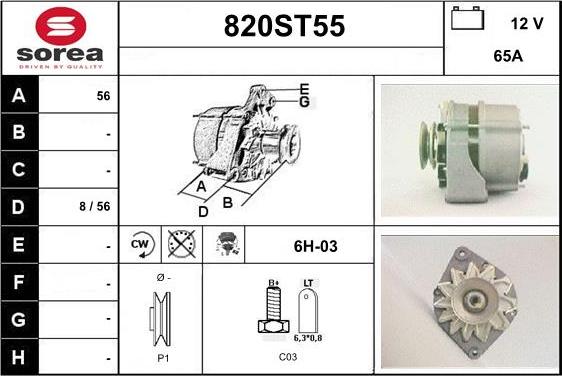 STARTCAR 820ST55 - Alternateur cwaw.fr