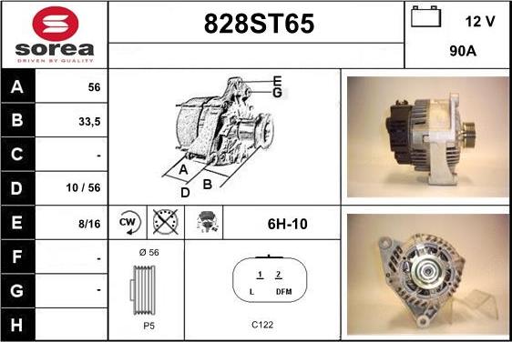 STARTCAR 828ST65 - Alternateur cwaw.fr