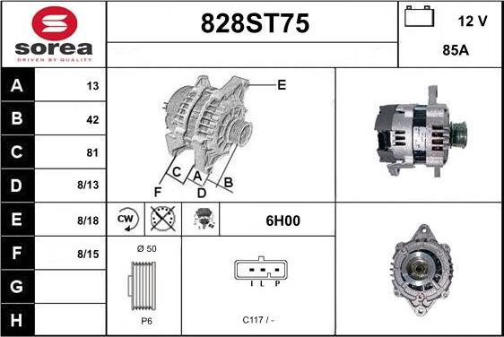 STARTCAR 828ST75 - Alternateur cwaw.fr