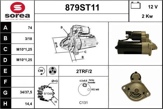 STARTCAR 879ST11 - Démarreur cwaw.fr