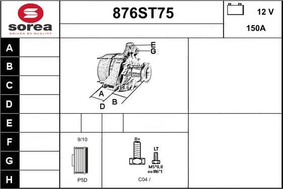 STARTCAR 876ST75 - Alternateur cwaw.fr