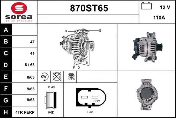 STARTCAR 870ST65 - Alternateur cwaw.fr