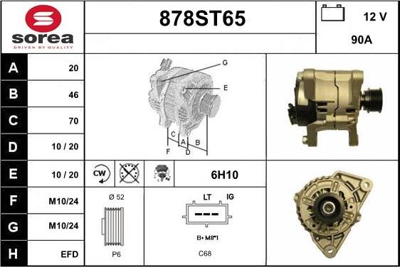 STARTCAR 878ST65 - Alternateur cwaw.fr