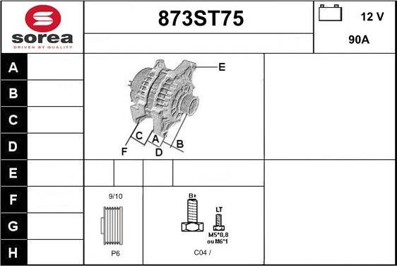 STARTCAR 873ST75 - Alternateur cwaw.fr