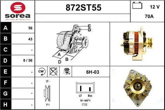 STARTCAR 872ST55 - Alternateur cwaw.fr