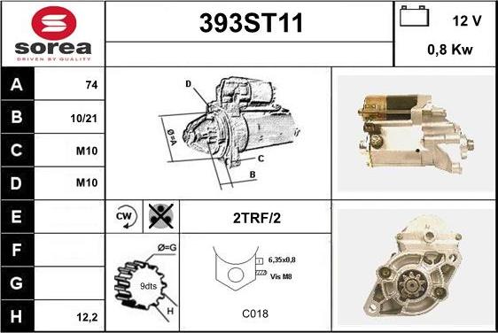 STARTCAR 393ST11 - Démarreur cwaw.fr