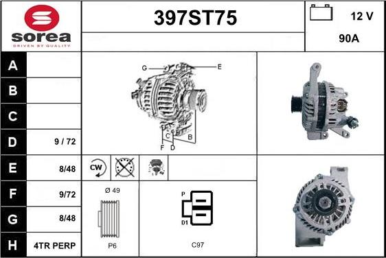 STARTCAR 397ST75 - Alternateur cwaw.fr