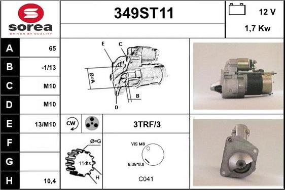 STARTCAR 349ST11 - Démarreur cwaw.fr