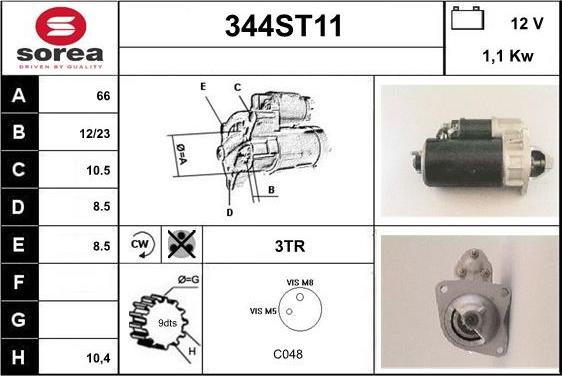 STARTCAR 344ST11 - Démarreur cwaw.fr