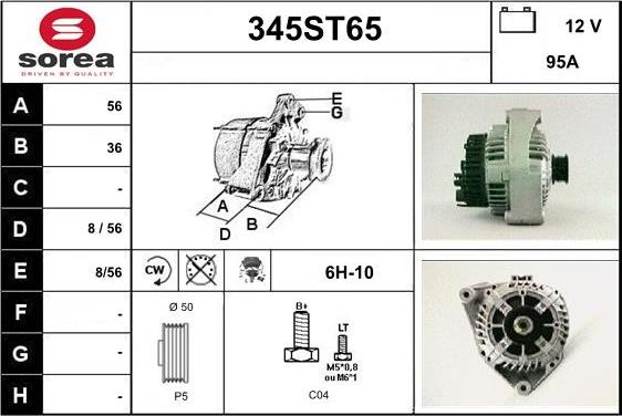 STARTCAR 345ST65 - Alternateur cwaw.fr