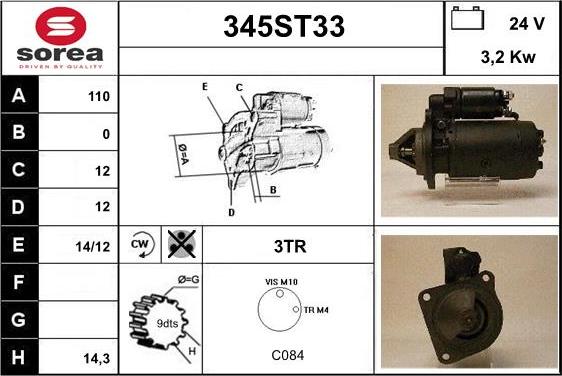 STARTCAR 345ST33 - Démarreur cwaw.fr