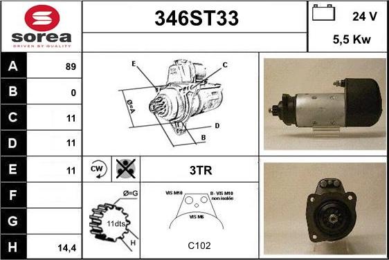 STARTCAR 346ST33 - Démarreur cwaw.fr