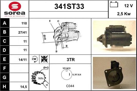 STARTCAR 341ST33 - Démarreur cwaw.fr