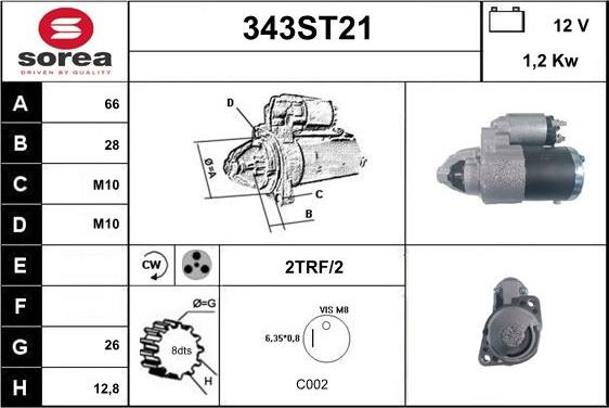 STARTCAR 343ST21 - Démarreur cwaw.fr