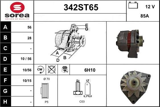 STARTCAR 342ST65 - Alternateur cwaw.fr