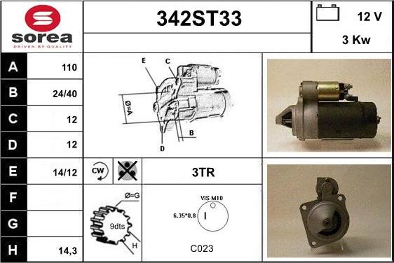 STARTCAR 342ST33 - Démarreur cwaw.fr