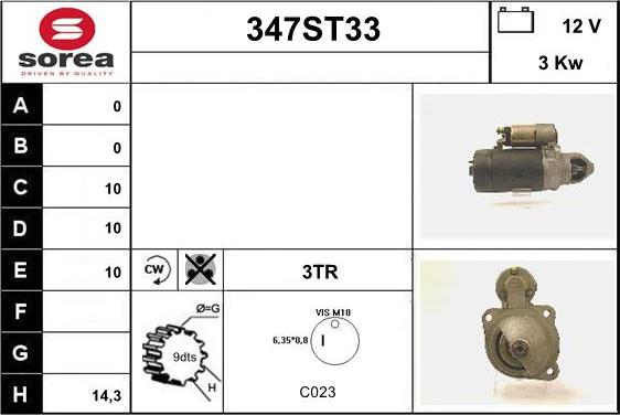 STARTCAR 347ST33 - Démarreur cwaw.fr