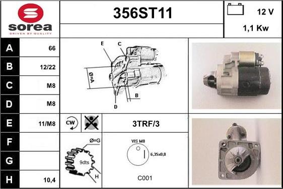 STARTCAR 356ST11 - Démarreur cwaw.fr