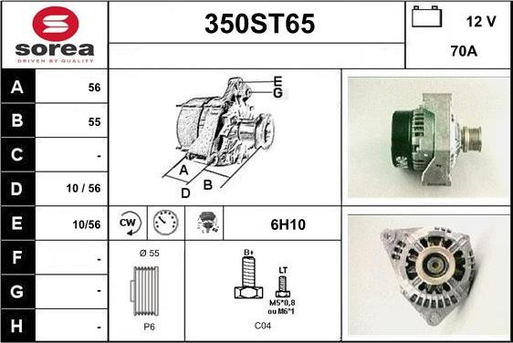 STARTCAR 350ST65 - Alternateur cwaw.fr