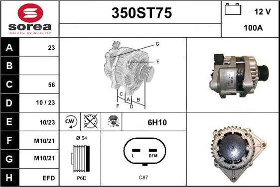 STARTCAR 350ST75 - Alternateur cwaw.fr