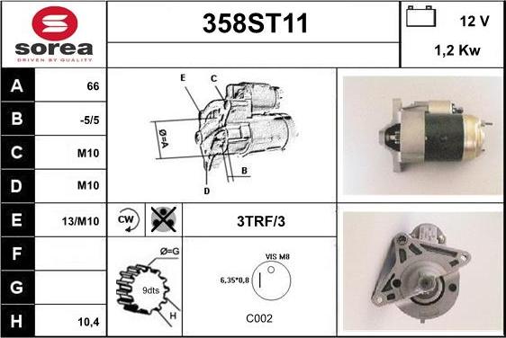 STARTCAR 358ST11 - Démarreur cwaw.fr