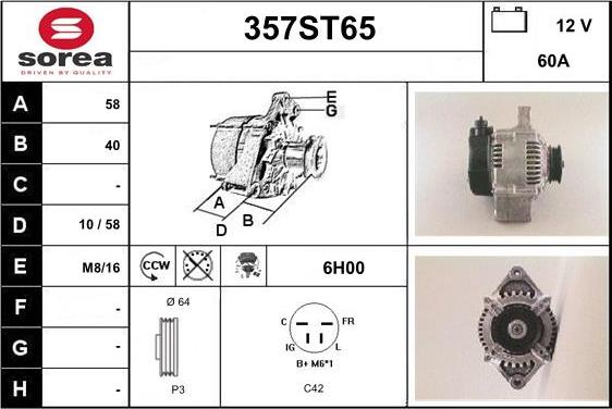 STARTCAR 357ST65 - Alternateur cwaw.fr