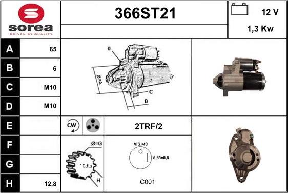 STARTCAR 366ST21 - Démarreur cwaw.fr