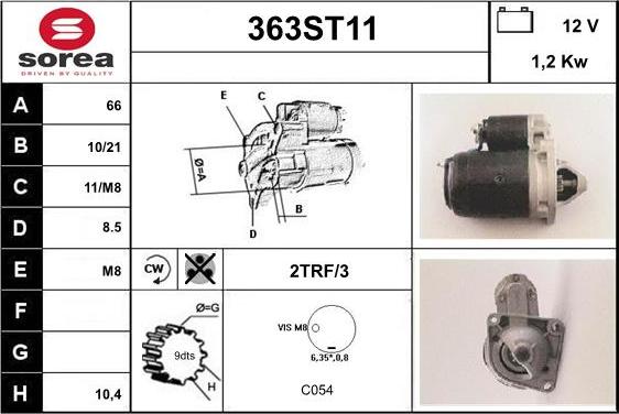 STARTCAR 363ST11 - Démarreur cwaw.fr