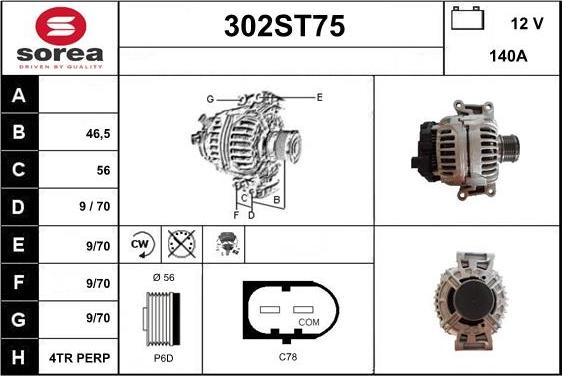 STARTCAR 302ST75 - Alternateur cwaw.fr