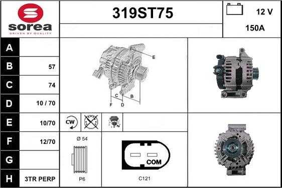 STARTCAR 319ST75 - Alternateur cwaw.fr