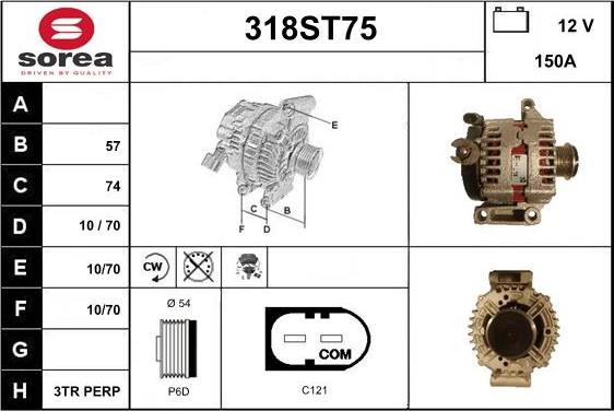 STARTCAR 318ST75 - Alternateur cwaw.fr